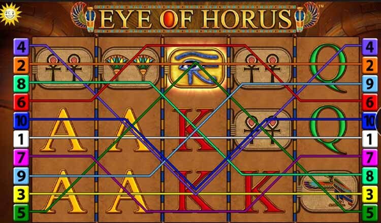 Eye of Horus - Gewinnlinien