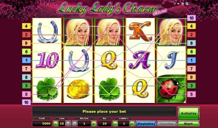 Lucky Lady’s Charm Gewinnlinien