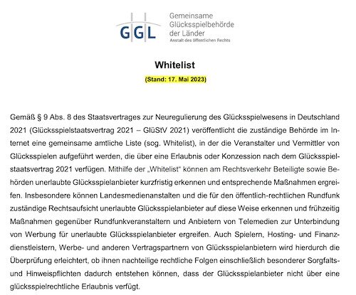 Whitelist GGL