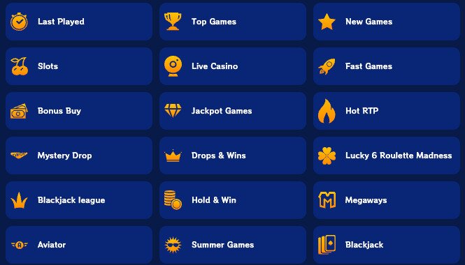 kakadu casino game categories