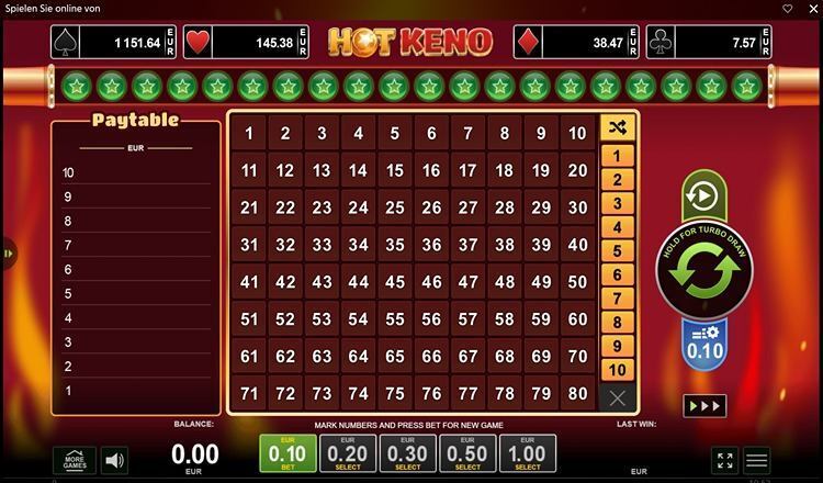Casino-Spiele - Keno