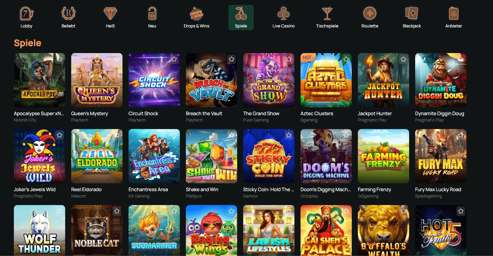 ritzo casino game overview