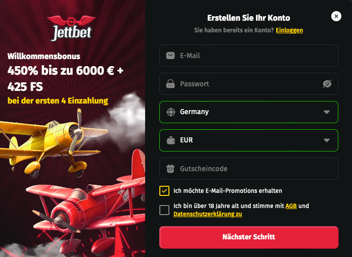 jettbet casino registration