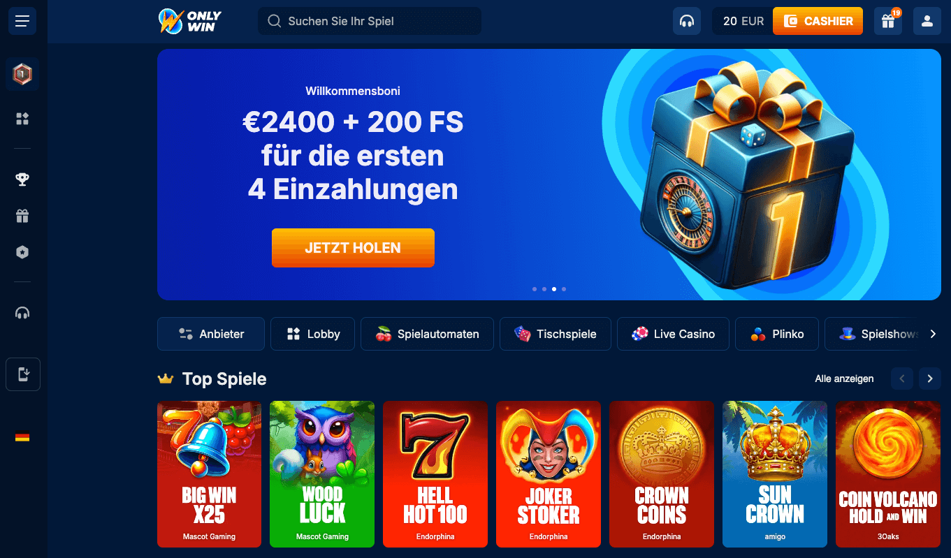 onlywin homepage