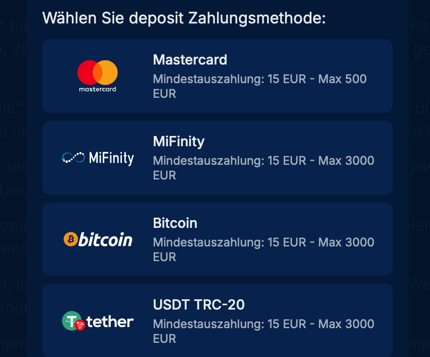 onlywin payment methods