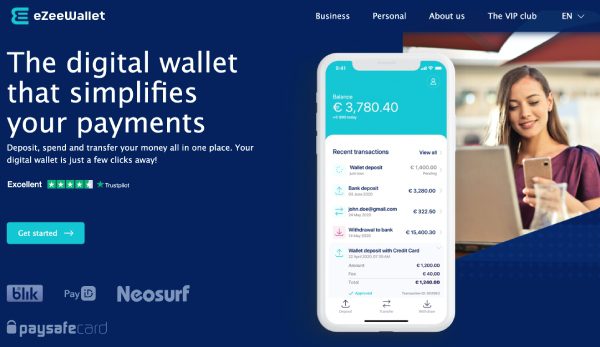 eZeewallet Webseite